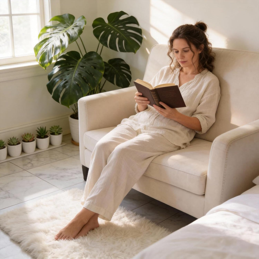 Skiennix Fluffy Cream Area Rug - Ultra Soft Non-Slip Design for Bedroom & Living Room | 2x3 ft