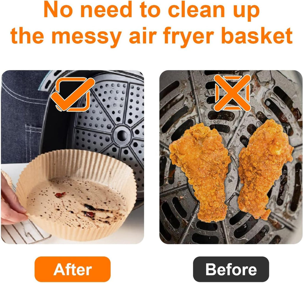 SIUDANGKA Air Fryer Liners - 200 Disposable Parchment Paper Sheets for Ninja AF101 & AF150 XL