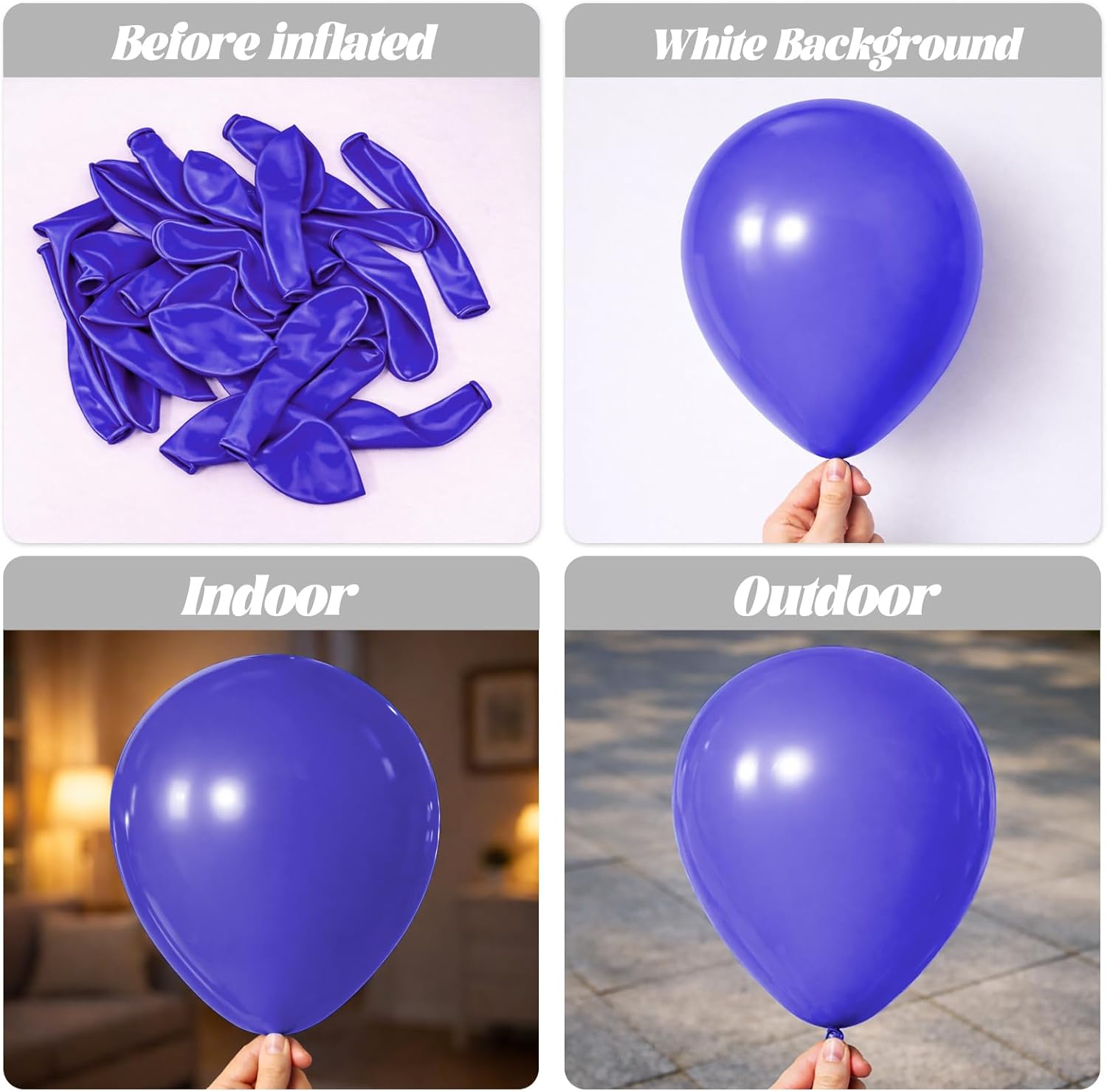 Voircoloria Royal Blue Balloons - 105pcs 12-Inch Party Balloons for Birthdays & Celebrations