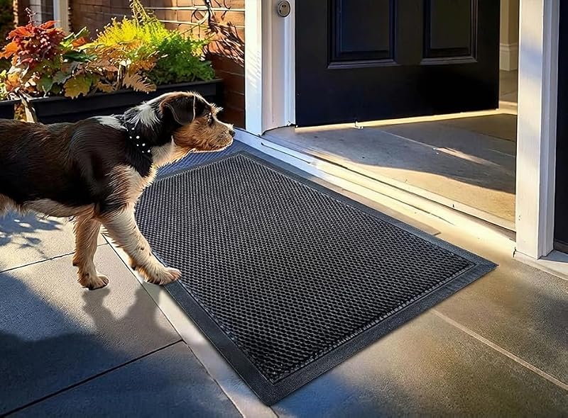 Heavy-Duty Quick-Dry Door Mat, 23"x35" Non-Slip Indoor & Outdoor Floor Mat