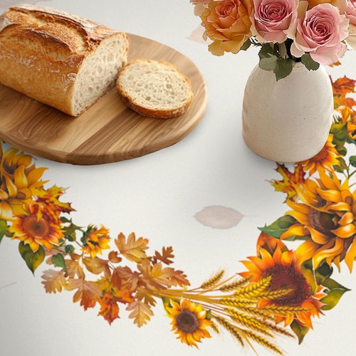 yrhsnclsdg Thanksgiving Tablecloth Fall Tablecloth Oval 60x84 Inch, Autumn Harvest Turkey Pumpkin Table Cover Waterproof for Fall Thanksgiving Dinning Table Decorations