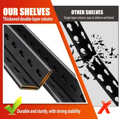 **Regine Switzerland Heavy Duty Garage Shelving | Set of 2 Adjustable 71"H Metal Storage Units**