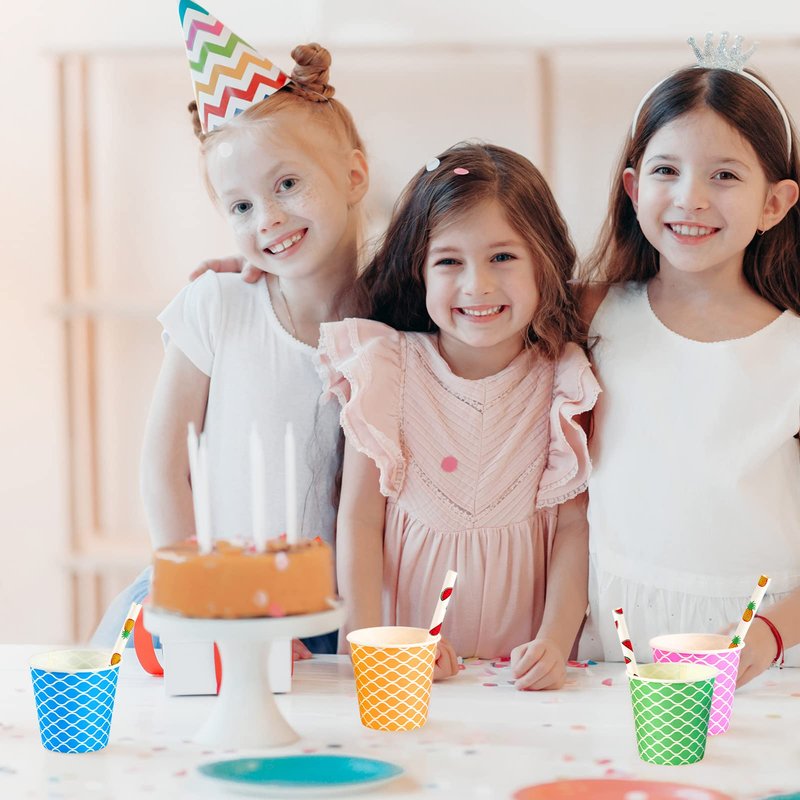LITOPAK 320 Pack 3 oz Paper Cups, Colorful Small Bathroom 3 Ounce Disposable Paper Cups for Home, Bathroom, Picnic, Party, and Events