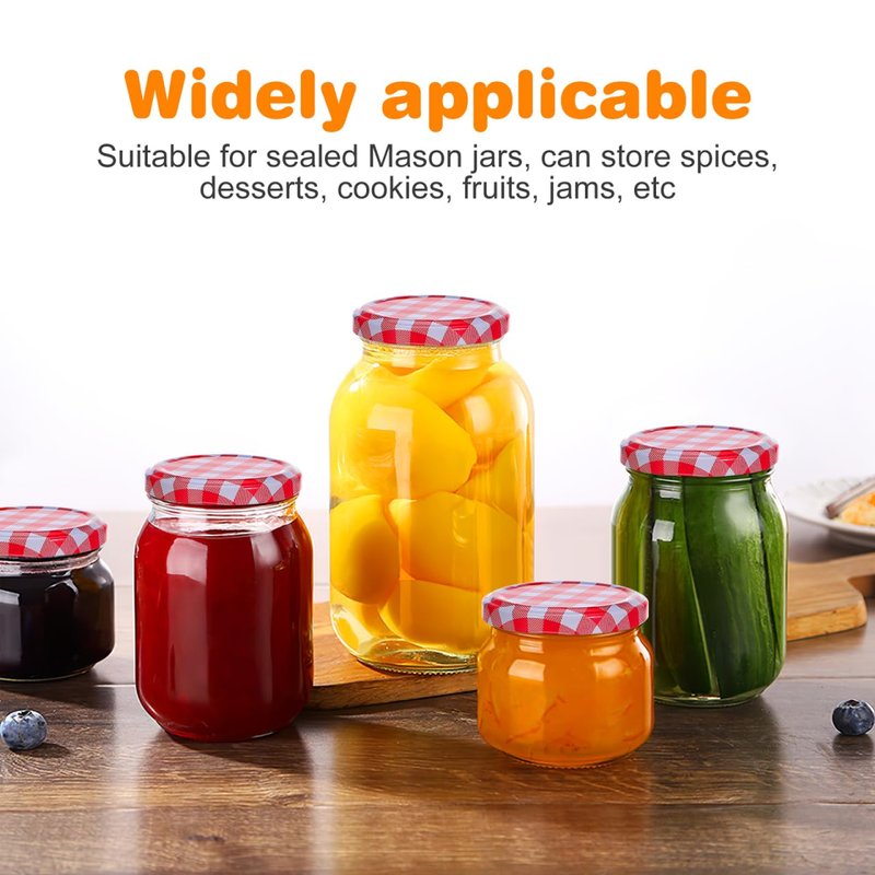 PRETYZOOM 40pcs Mason Jar Lids 2.4" Screw Canning Lids Regular Open Mouth Metal Caps for Canning Jars Jam Jelly Bottles Food Storage