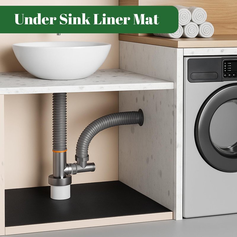 Shelf Liner 30 Inches Wide, Non-Slip Cabinet Liner Thickened, Washable Under Sink Mat, Non Adhesive Drawers Liner for Kitchen Cabinet, Shelves, Refrigerator, Desks, Black, 30 Inches x 10 FT