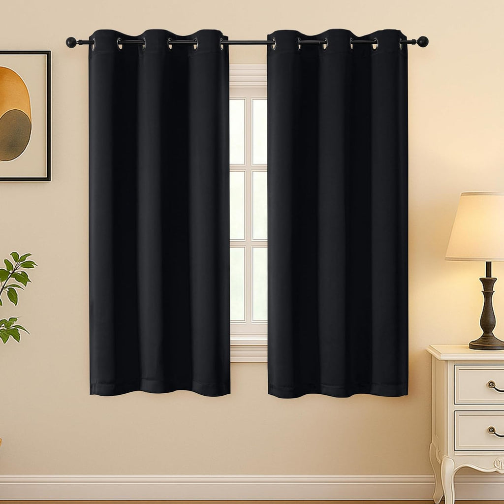 Simplebrand Blackout Curtains - Thermal Insulated Room Darkening Drapes, 63 Inch Length, 2 Panels Set