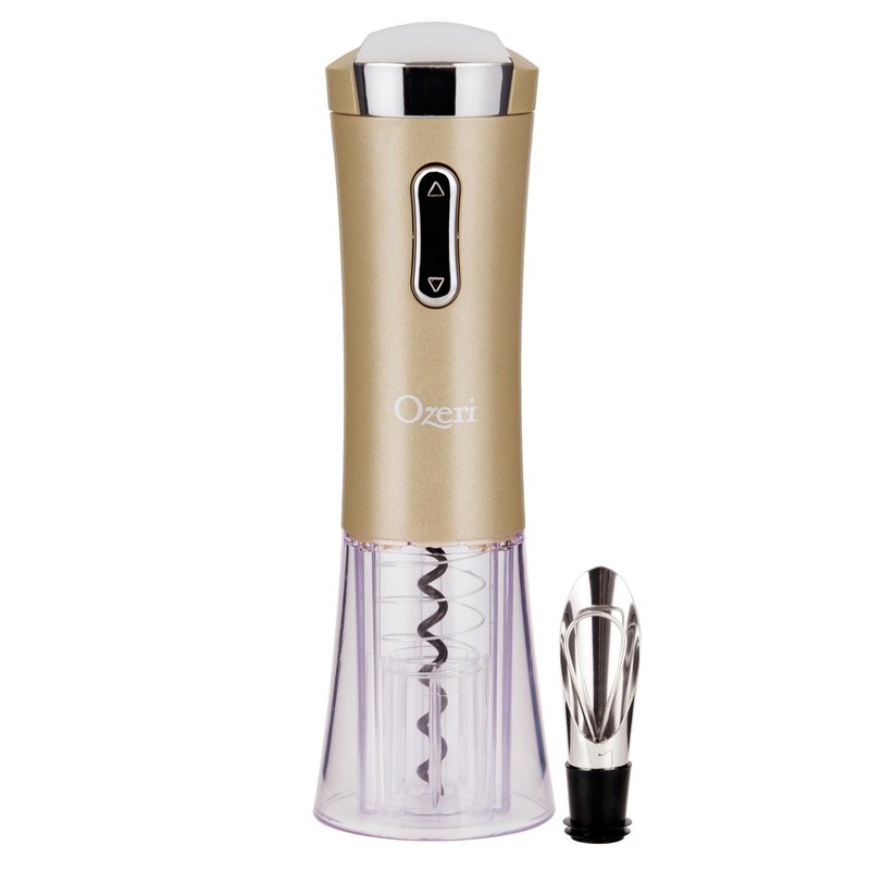 Ozeri Nouveaux II Electric Wine Opener with Foil Cutter, Wine Pourer and Stopper