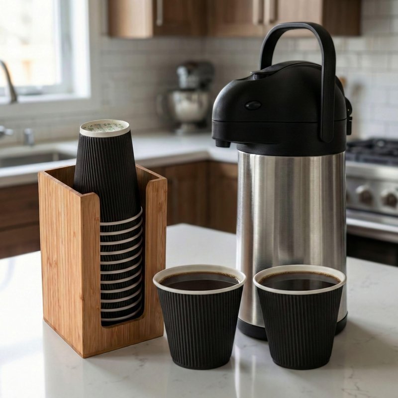 Restaurantware-4.5 x 8 Inch Coffee Cup Dispenser, 1 Countertop Cup Lid Organizer - Holds Cups/Lids/Napkins Up To 3.75 Inch in Diameter, Compact, Bamboo Cocktail Napkin Holder, For Bars or Offices,