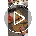 Bamboo Cutting Board Set with Deep Juice Groove & Handles - Set of 3