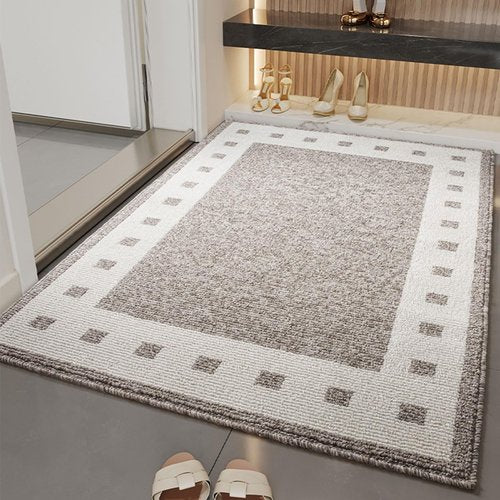 Front Door Mat, Durable Muddy Dirt Trapper Door Mats Indoor Entrance, Non-Slip Low Profile Front Door Carpet for Entryway, Easy Clean Fade Resistant Indoor Doormat, White Camel, 47"x32"