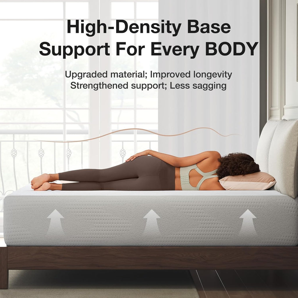 Novilla 14-Inch Twin Memory Foam Mattress - Cooling Gel Foam for Pressure Relief & Comfort