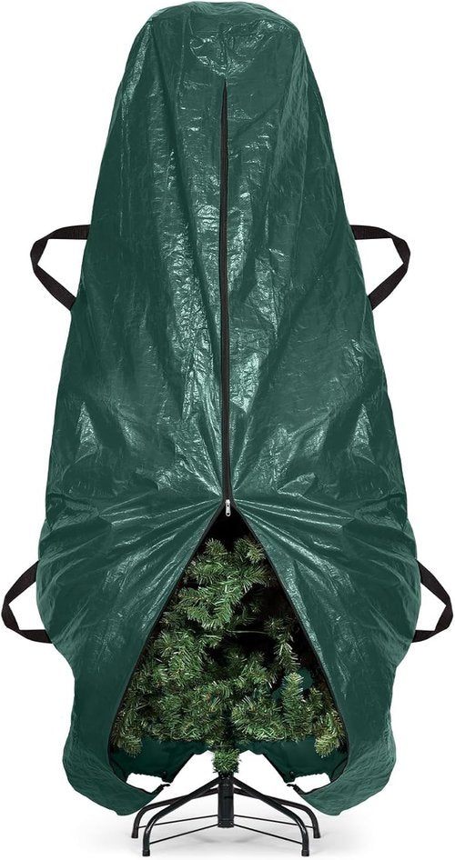 BALEINE Christmas Tree Storage Bag - 9 ft Tear-Resistant PE Material with 4 Reinforced Handles | Green