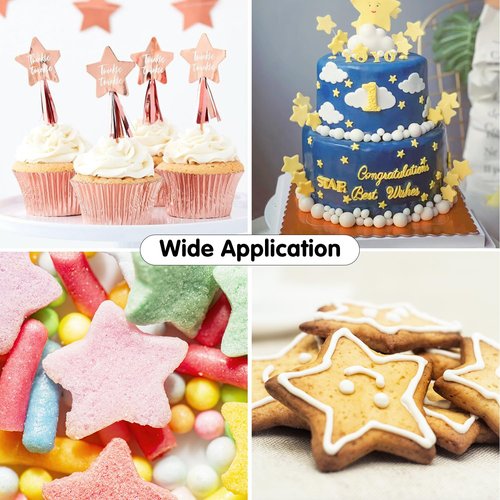 KALAIEN Star Molds Silicone,3 Pcs Star Chocolate Mold for Candy Baking Molds DIY Resin Mold