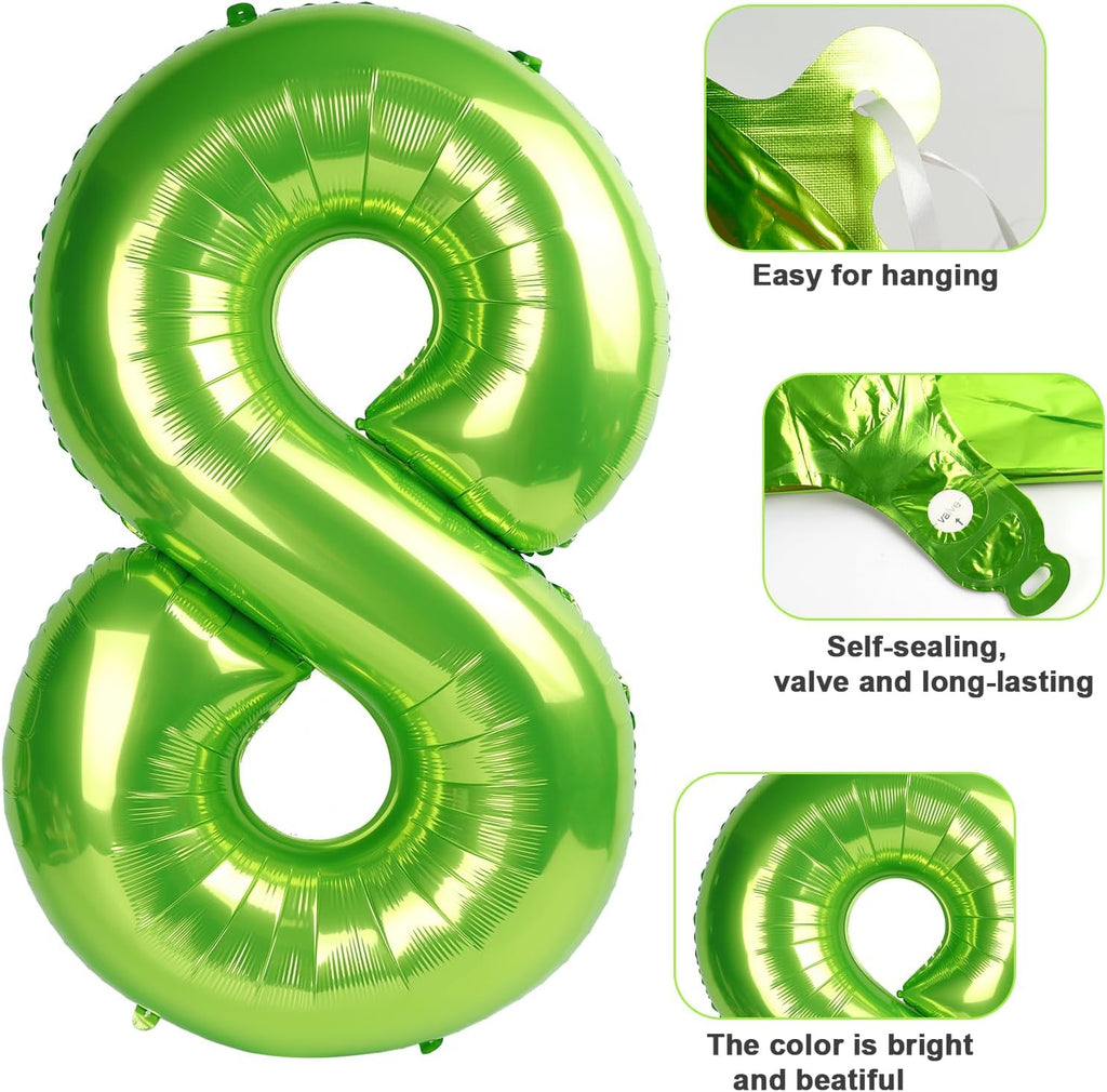 Number 0 Balloons - 40 Inch Light Green Birthday Decorations for Milestone Events & Baby Showers