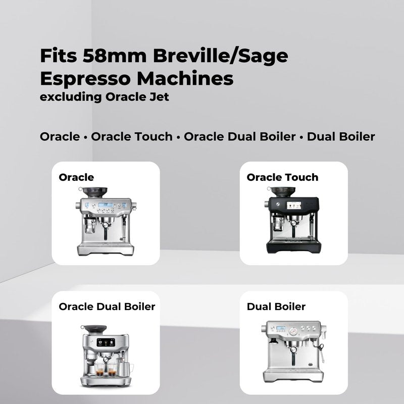 Stainless Steel Precision Kit Compatible with Dual Boiler Breville, Sage. IMS Precision Screen, Shower Holder, Silicone Gasket. Fits Oracle, Oracle Touch, Dual Boiler. Doesn't fit JET or 54mm models