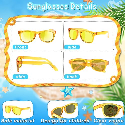 GKTZ Kids Sunglasses - Neon UV 400 Protection Party Favors for Boys & Girls | 16-Pack Birthday Goodie Bags