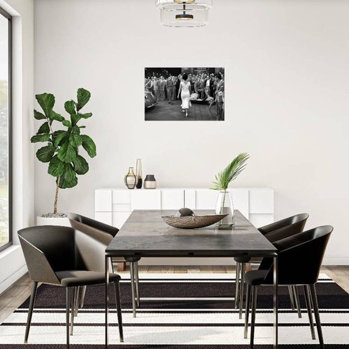 ART.COM Wall Art Prints The Italians Turn, Milan 1954 by Mario de Biasi, Figurative Decor, 36" x 24"