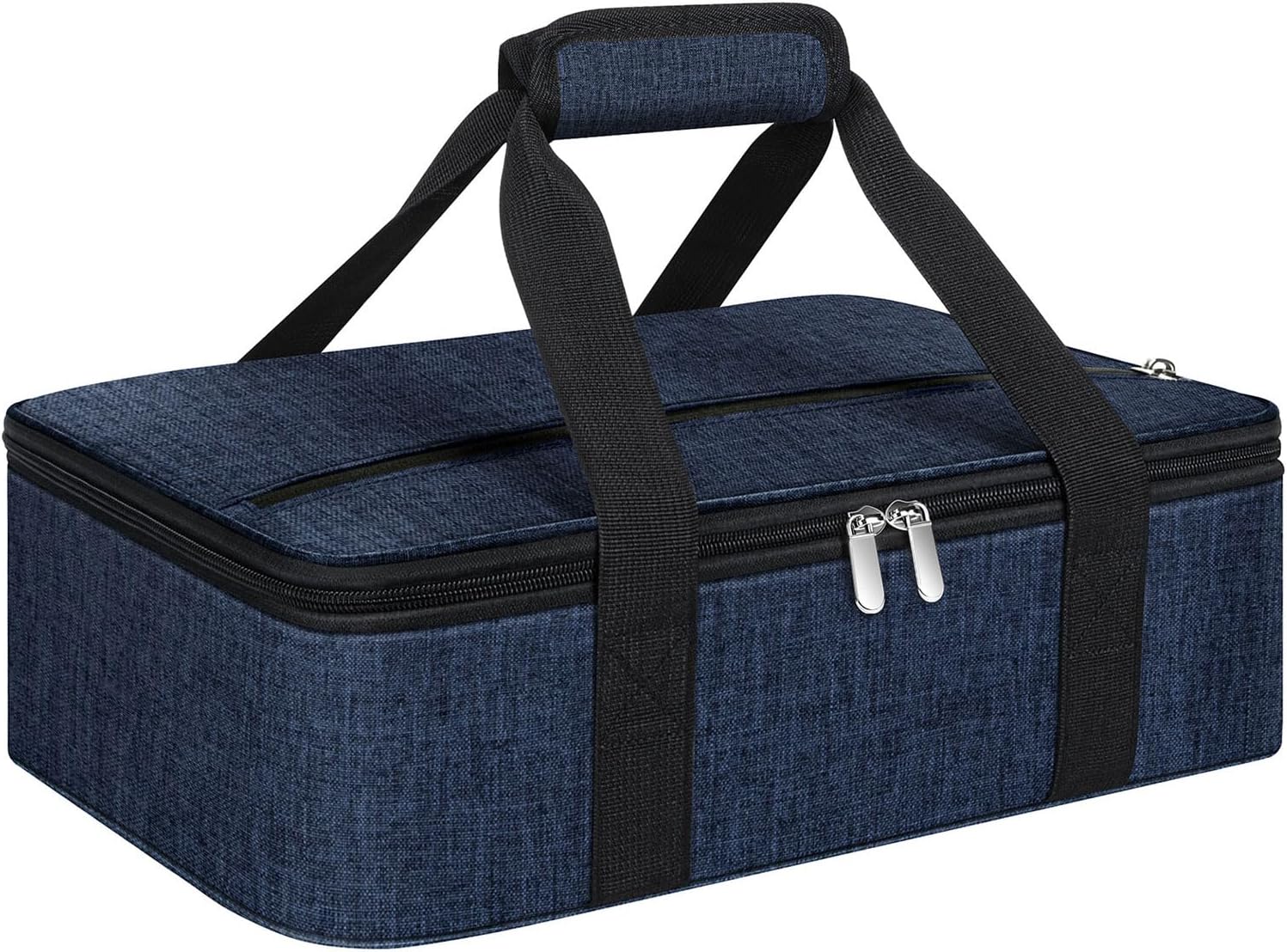 Skiennix Insulated Casserole Carrier - Portable Lunch Tote for Hot/Cold Food | Fits 9" x 13" Dish - Navy Blue