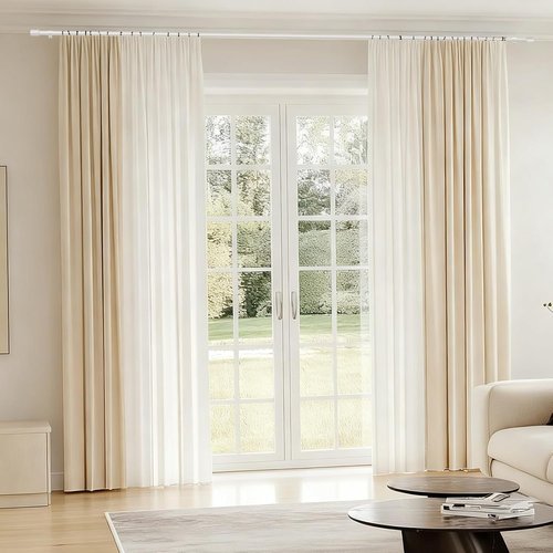 Adjustable 5/8” Diameter Curtain Rods by [Brand Name] | 30-60 Inch for 30-54 Inch Windows - White with Brackets