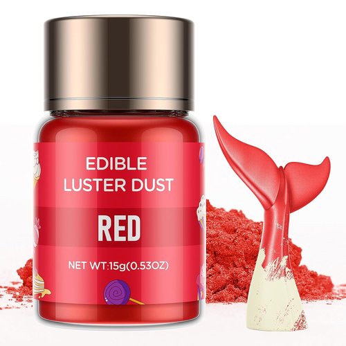 Cherrysea Luster Dust Edible Shimmer Powder - 15g Food Grade Cake Dust for Cocktails & Decorations