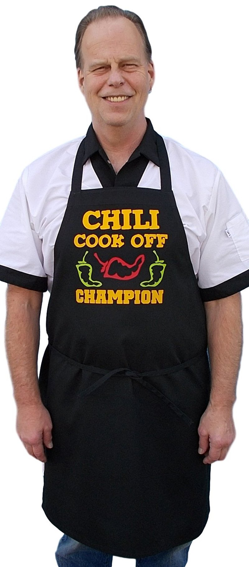 Chili Cook Off Champion Black Apron, Chili Contest Apron, Chili Competition Prize, Cook Off Trophy