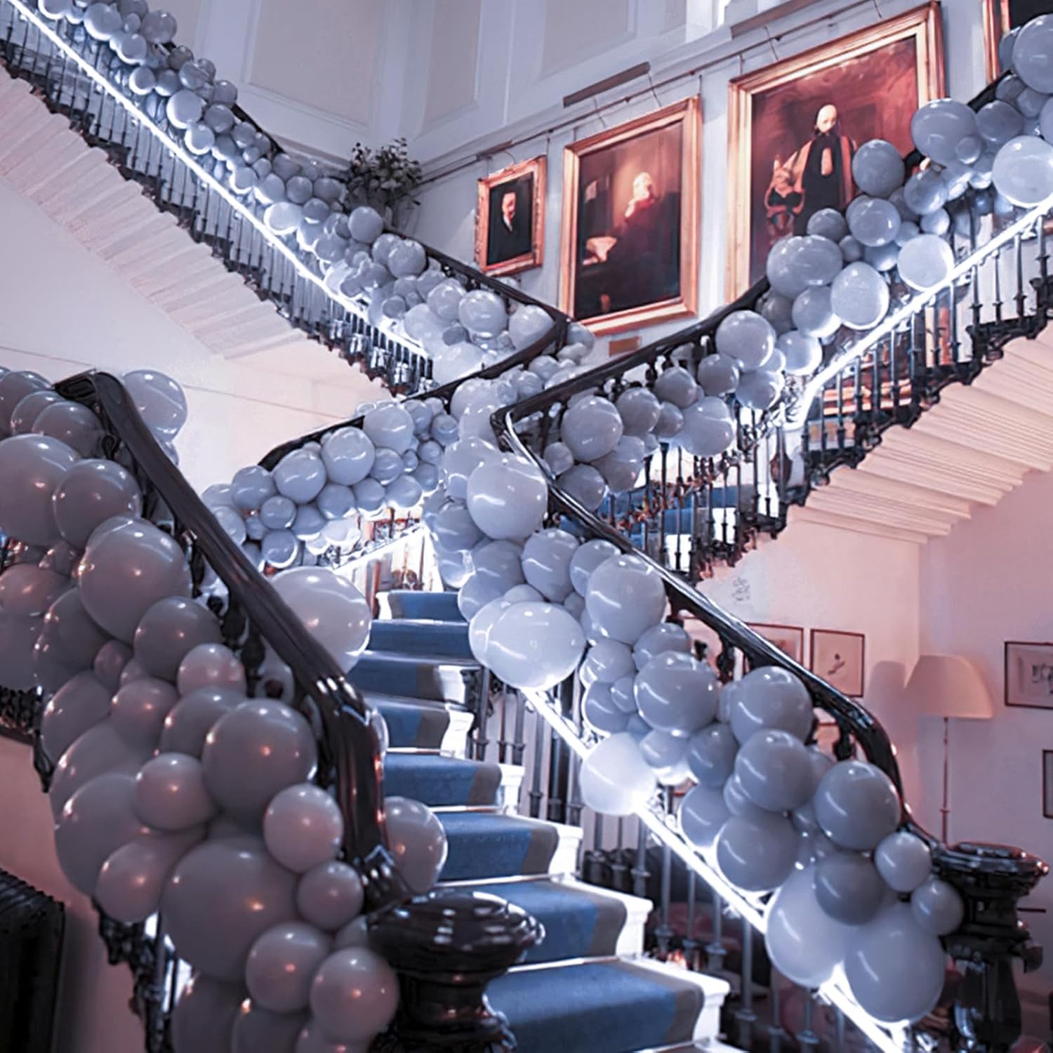 PartyWoo Dusty Blue Balloons - 50pcs 12 Inch Latex Helium Balloons for Baby Showers & Celebrations