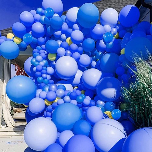 Blue Balloons | 110 Pcs Mini Thick 5-Inch Latex Party Balloons for Birthday & Baby Shower Decor