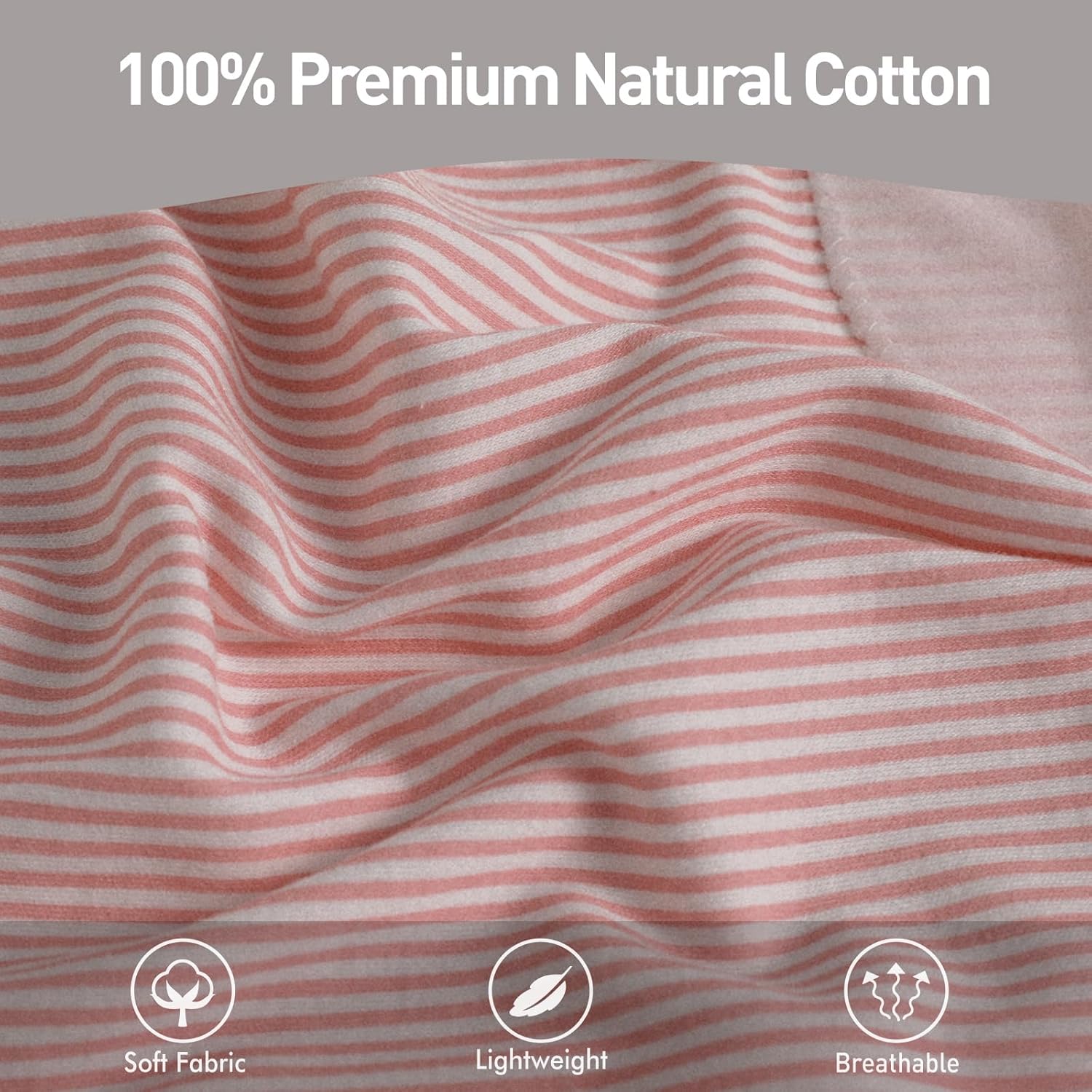 Skiennix Organic Baby Swaddle Sleep Sacks - 100% Cotton, Soft & Snug 2-Pack for Newborns 0-3 Months