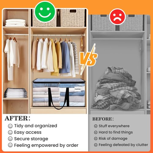 Extra Large Heavy Duty Moving Bags by [Brand Name] - Strong Zippers & Handles | 93L Storage Tote for Home & Dorm, 8 Pack, Clear