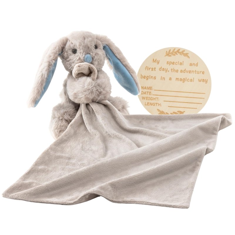Baby Bunny Lovey Super Soft Large Security Blanket Newborn Snuggler Plush Toy Stuffed Animal Cuddle Nursery Essentials Loveys for Babies Girl Boy Infant Gift Toddler Blankie | 19.6 Inches Pink Rabbit