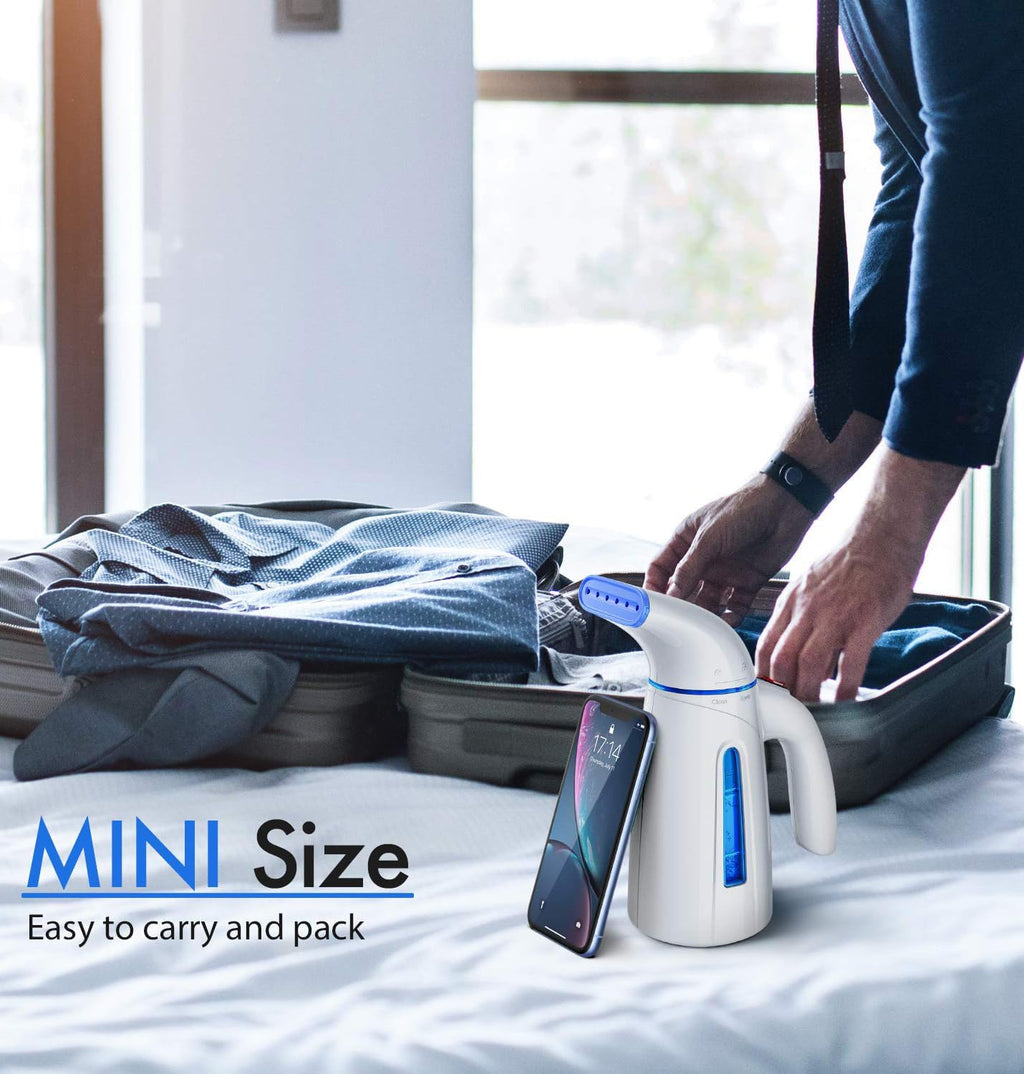 OGHom Handheld Clothing Steamer - 700W Portable Travel Steam Iron with 240ml Capacity (Blue)