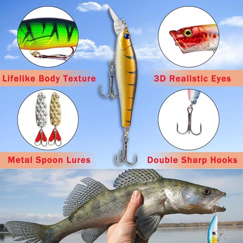 Fishing Advent Calendar 2025 - 24 Days of Surprise Lures for Men & Teens | Perfect for Fishing Enthusiasts