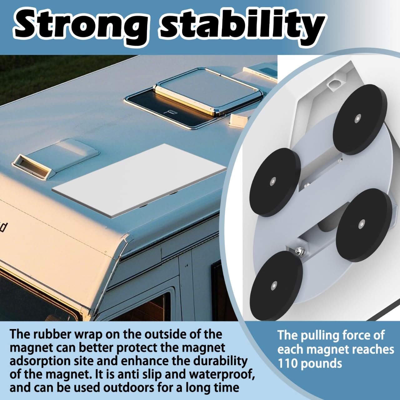 440 lbs Magnetic Mount Kit for Starlink Gen 3 - for Car, Camper, SUV, Trailer,RV, Starlink Gen 3 Strong Magnetic Roof Mount
