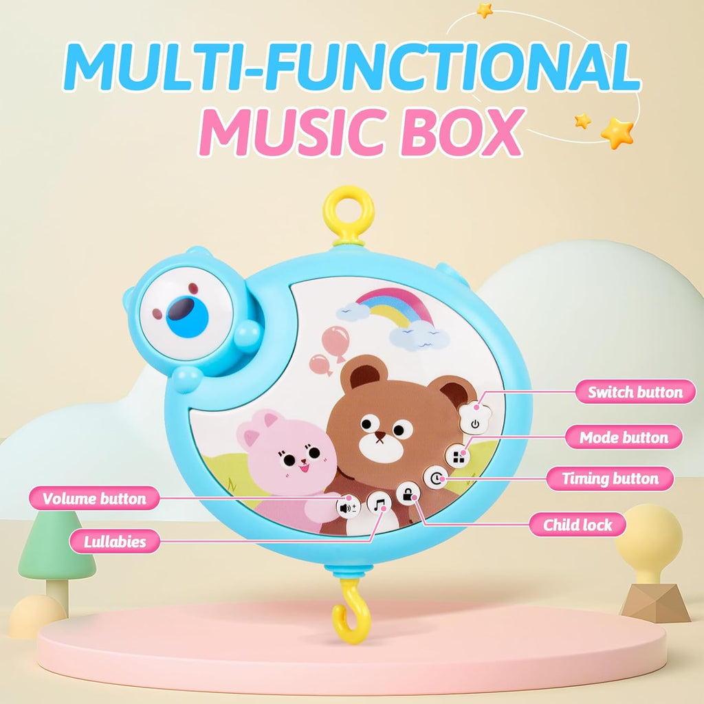 Skiennix Crib Mobile - Musical and Light-Up Nursery Toy for Boys and Girls | Portable Animal Design
