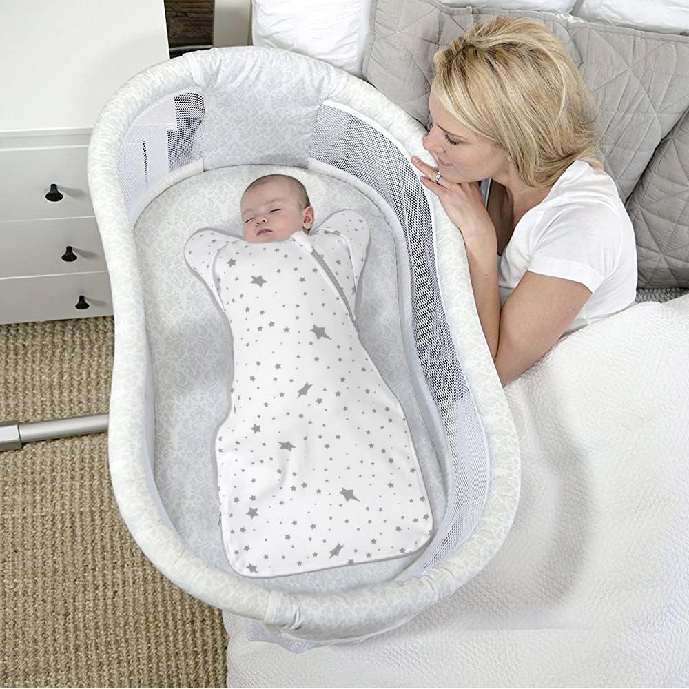 Skiennix Baby Sleep Sacks - 3-Way Transition Swaddle Blanket Set for Newborns (0-3 Months) - Soft Cotton, Arms Up Design