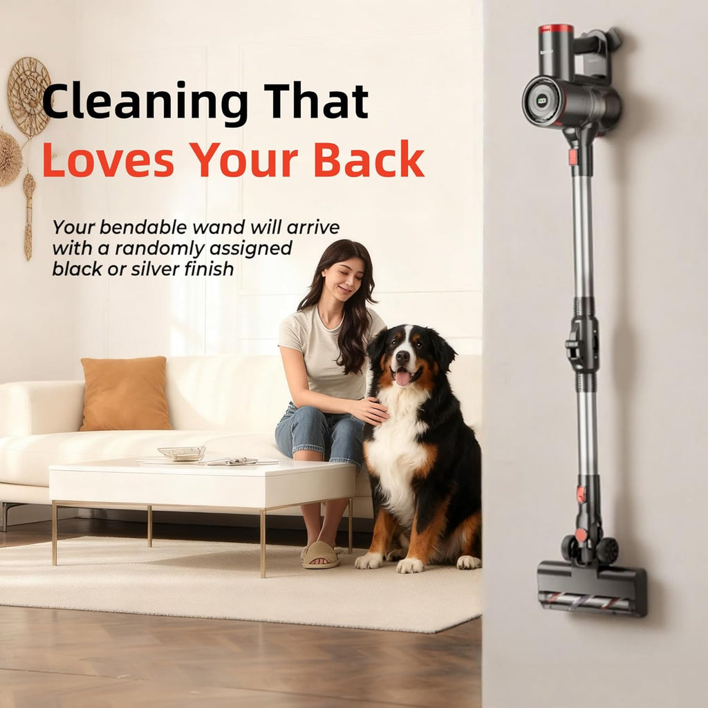 RONEAIR Cordless Vacuum Cleaner - Powerful 40Kpa Suction | Self-Standing, 45 Mins Runtime for Pet Hair & Hard Floors