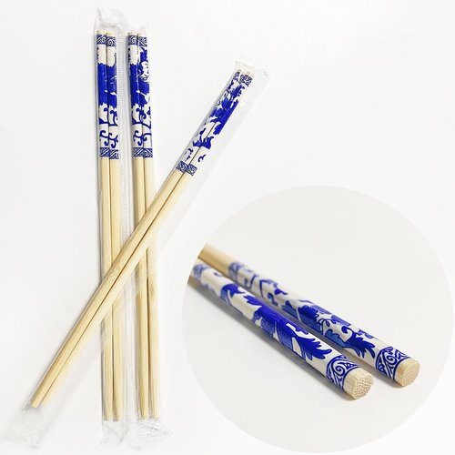 UEJYWUY 200 Pairs 9 Inch Disposable Chopsticks, Separated Sleeved Individually Wrapped Disposable Bamboo Chopsticks, Bamboo Wooden for Noodles, Sushi, Asian Food