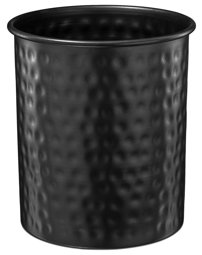 Monarch Abode Kitchen Utensil Holder – Hand Hammered Metal Black Utensil Holder, Decorative Utensil Crock for Kitchen Counter, Cooking Tool and Spatula Holder for Countertop, Caddy Organizer