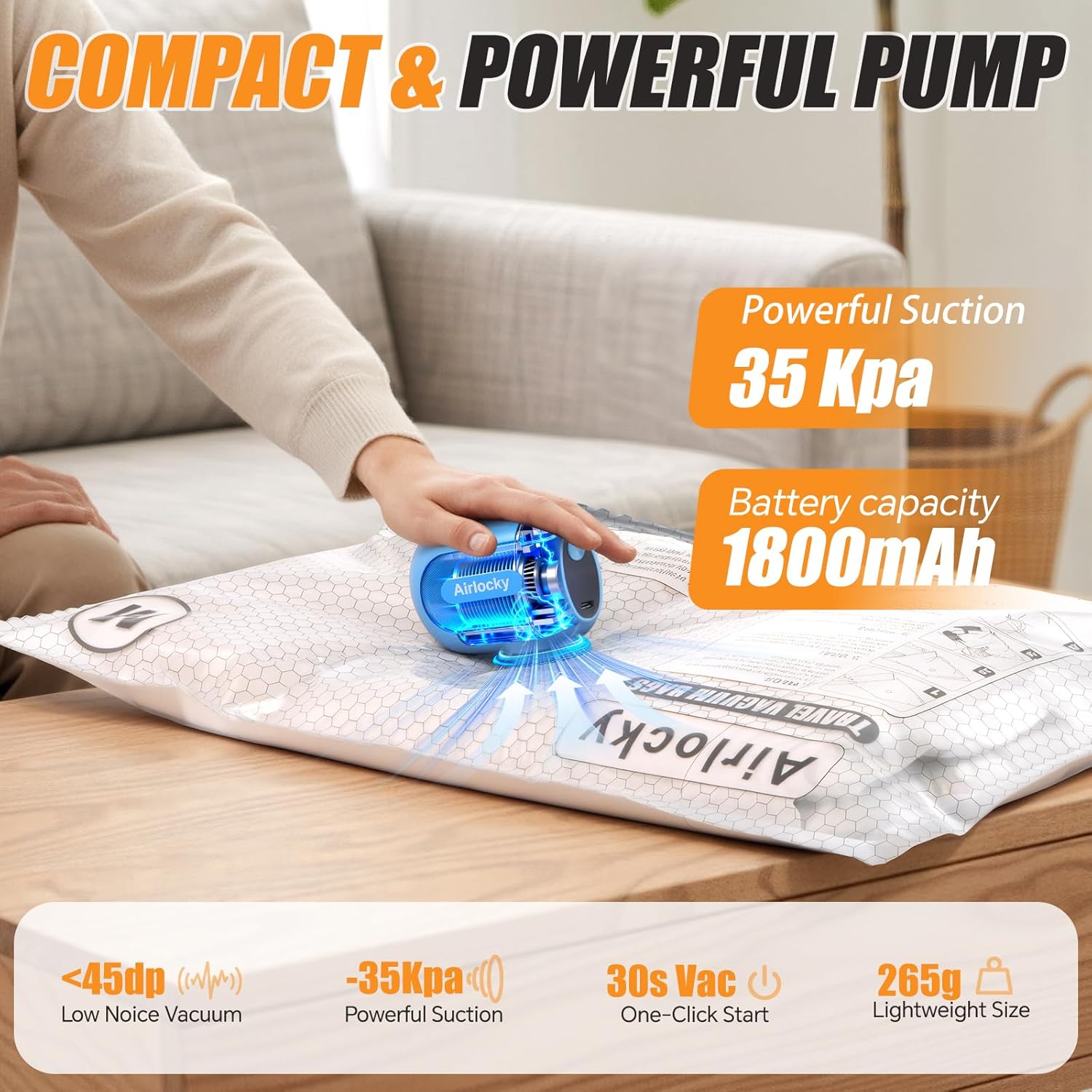 Skiennix Travel Vacuum Storage Bags - 20 Pack Compression Packing Bags with Electric Pump | 80% Space Saver for Luggage