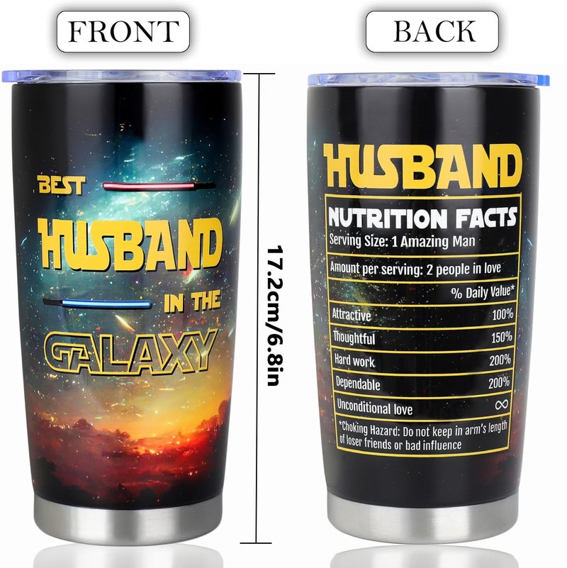 DECZHIYU Gifts for Husband from Wife - Husband Gifts for Birthday Fathers Day Valentines Day Christmas - Hubby Gift Ideas from Wife - Romantic Anniversary Wedding Gift for Him Men - 20oz Tumbler