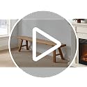 Sepsephiria Farmhouse Entryway Bench 32-inch Natural Solid Wood End of Bed Stool