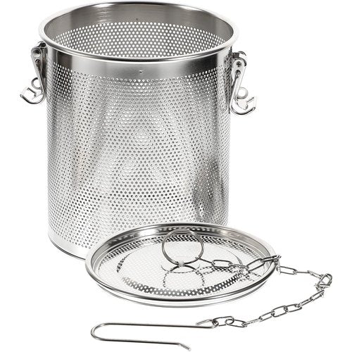 Yardwe Stainless Steel Spice Infuser Basket with Chain Hook, Extra Fine Mesh Soup Strainer for Cooking, Seasoning, and Brewing Tea, 5.51x5.51x5.90 Inch