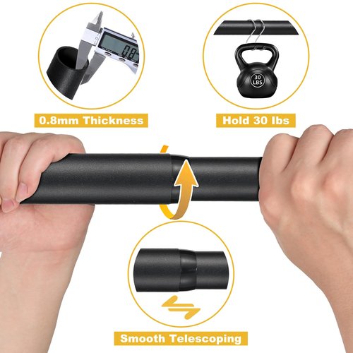Double Curtain Rods for Windows 28 to 132 Inch Industrial 1 Inch Heavy Duty Dual Black Curtain Rods Set Adjustable Blackout Telescoping Double Wrap Around Curtain Rods for Indoor and Outdoor