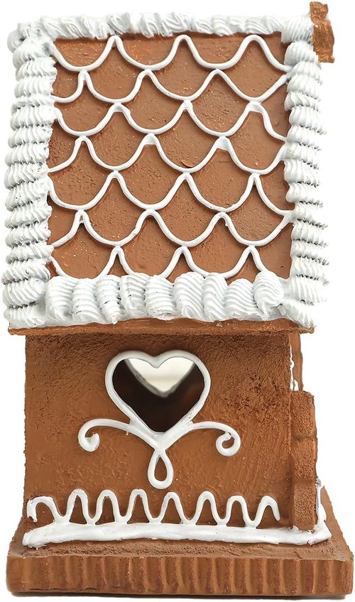 Gingerbread House | Light-Up Christmas Decor | Festive 8.5-Inch Gingerbread Village Decoration