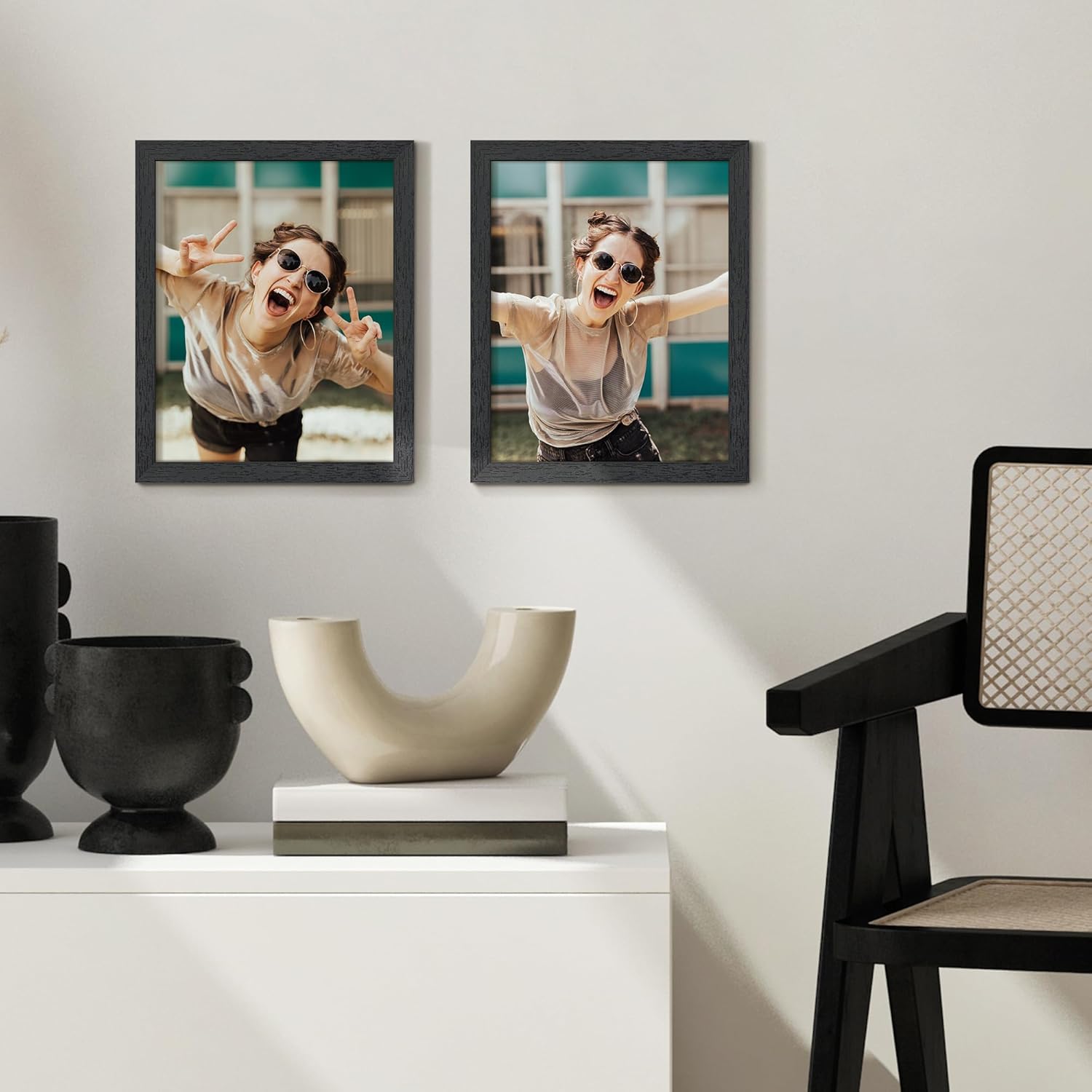 Upsimples 8x10 Picture Frame - Stylish Wall Gallery Frame in Black | Durable Engineered Wood, 1 Pack