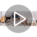 Round Teddy Velvet Storage Ottoman with Wood Legs, Cream Footstool