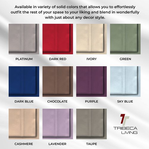 Tribeca Living Triple Brushed Soft Cotton Flannel Sheets Set, Queen Size 170-GSM Weight Extra Deep Pocket Sheet in Solid Chocolate Color