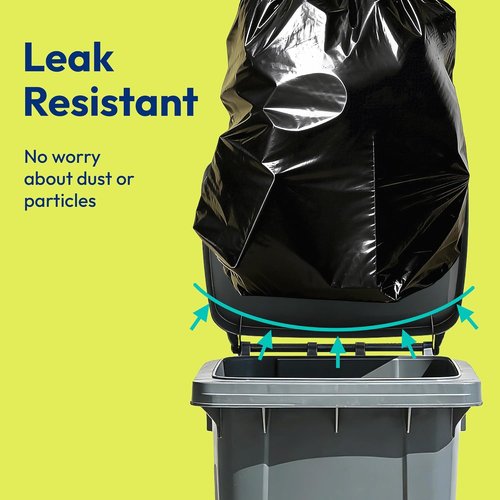 Heavy Duty Contractor Trash Bags - 33 Gallon, 30 Count | Strong Black, Leakproof Star Seal for Construction & Yard Debris