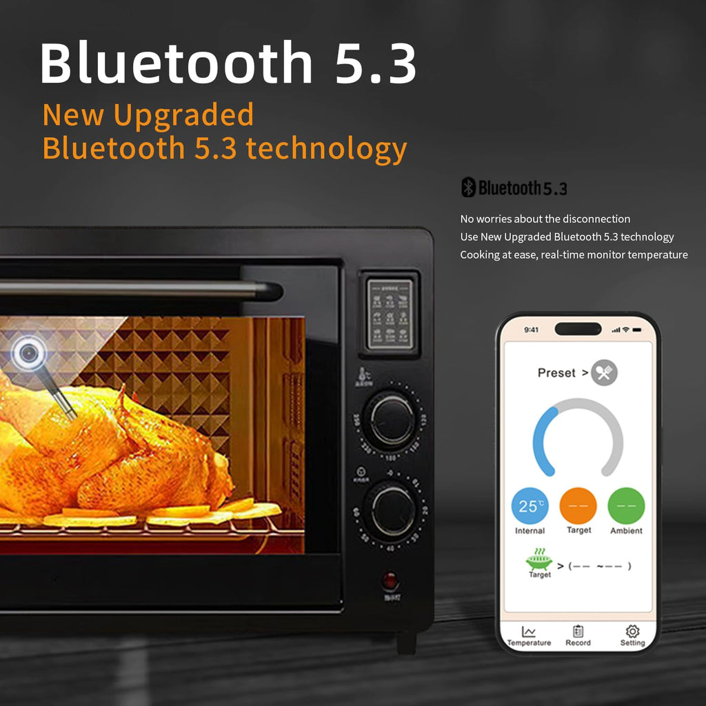 ThermaChef: Smart Wireless Meat Thermometer | Kitchen Cooking Outdoor BBQ Grilling | 820FT Digital Bluetooth Thermometer