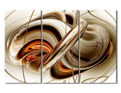 3 Panel Canvas Wall Art Abstract Poster Art Prints White Paintings Canvas Artwork Orange Brown Canvas Wall Art Stretched and Framed Wall Decorations for Home Office Bedroom Ready to Hang 28" Wx42 H